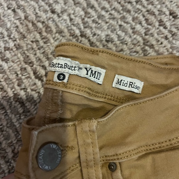 Plaid Blouse and Tan Distressed jeans - Picture 3 of 4